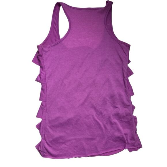 Decree Purple Ruffled Tank Top with Racerback Sz M - Picture 2 of 7